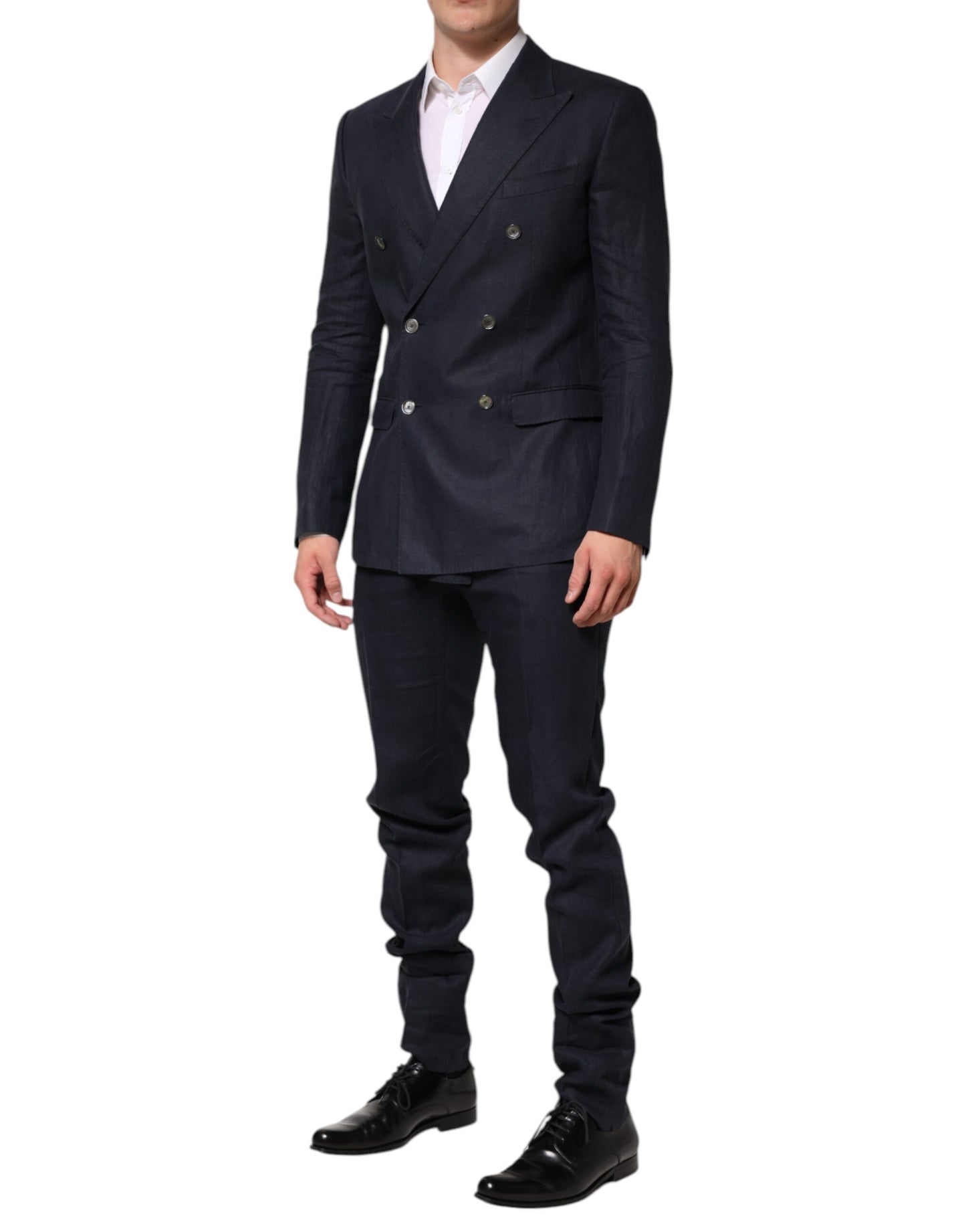 Dolce & Gabbana Dark Blue Double Breasted 2 Piece Suit