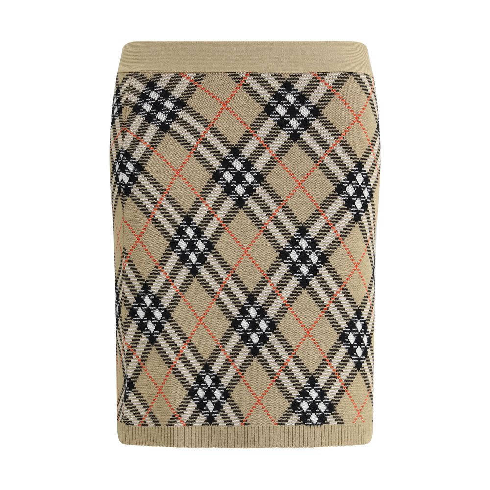 Burberry Beige Wool Mini Skirt