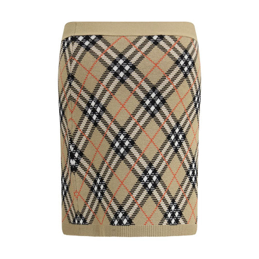 Burberry Beige Wool Mini Skirt