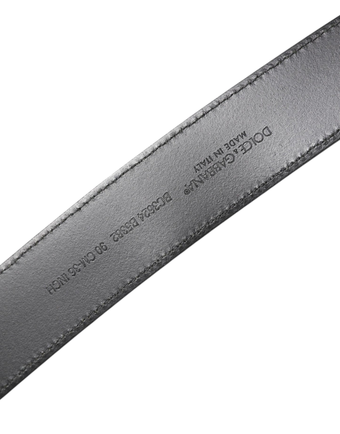 Dolce & Gabbana Black Leather Classic Metal Logo Buckle Belt