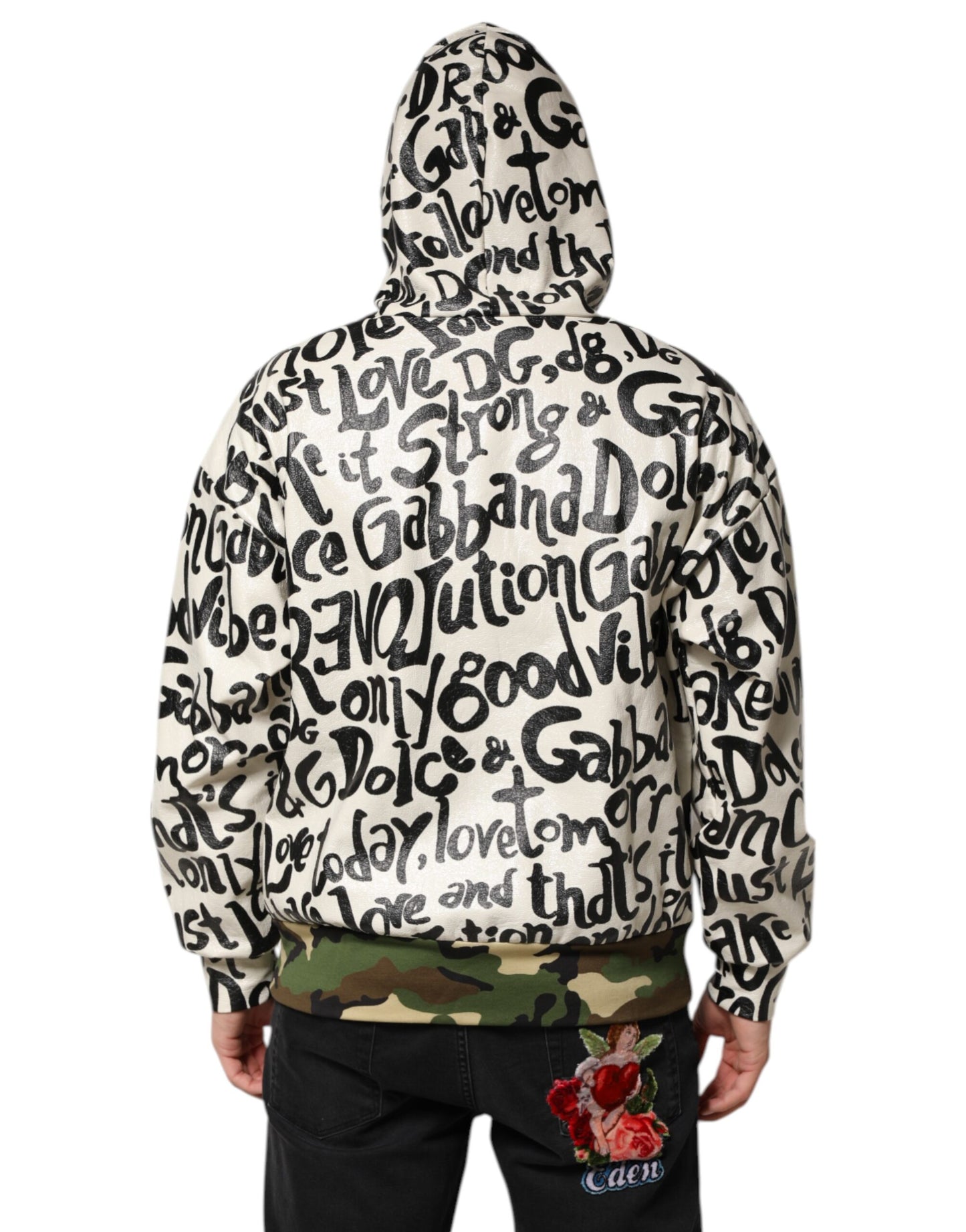 Dolce & Gabbana Multicolor Hooded DGMania Sweatshirt Sweater
