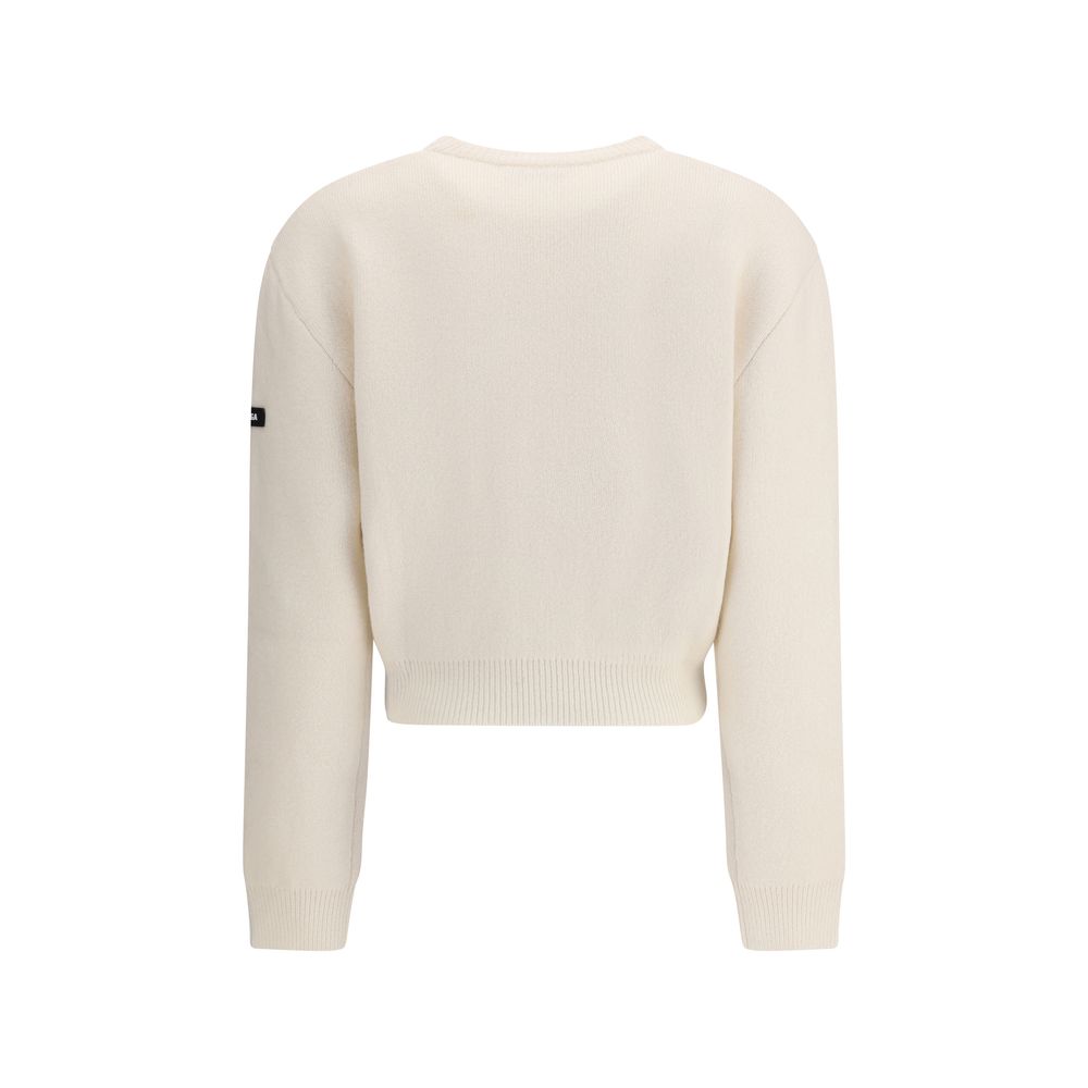Balenciaga White Wool Sweatshirt