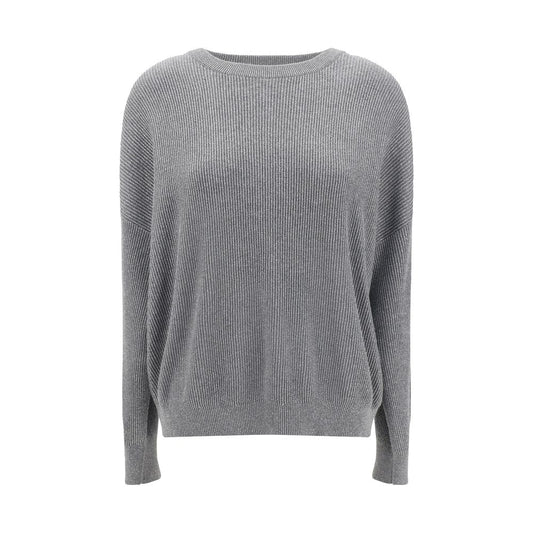 Brunello Cucinelli Gray Cotton Sweatshirt