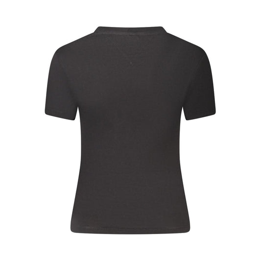 Tommy Hilfiger Black Cotton Women T-Shirt