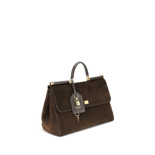 Dolce & Gabbana Brown Calf Leather Bos Taurus Handbag