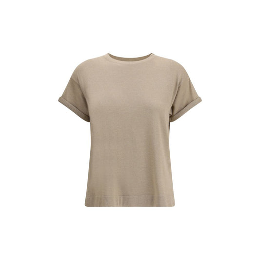 Brunello Cucinelli Beige Nylon T-Shirt