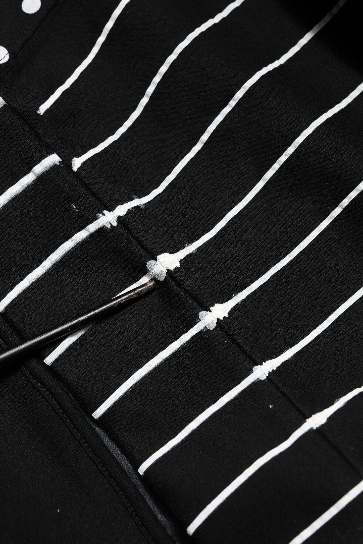 Dolce & Gabbana Black Stripes Hooded Men Sweatshirt Sweater