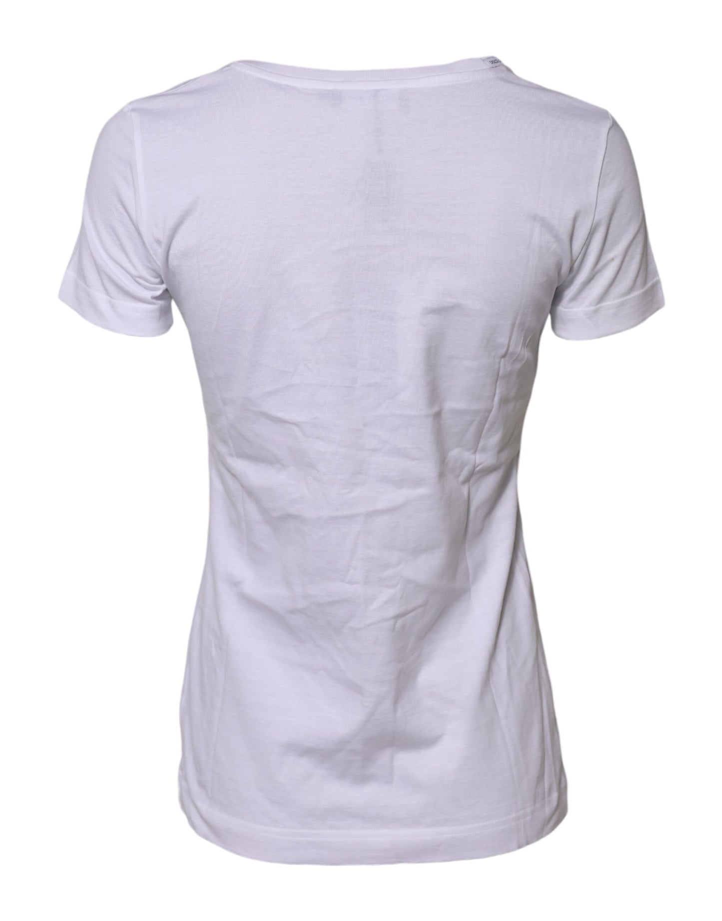 Dolce & Gabbana White Short Sleeves Crew Neck Top T-shirt
