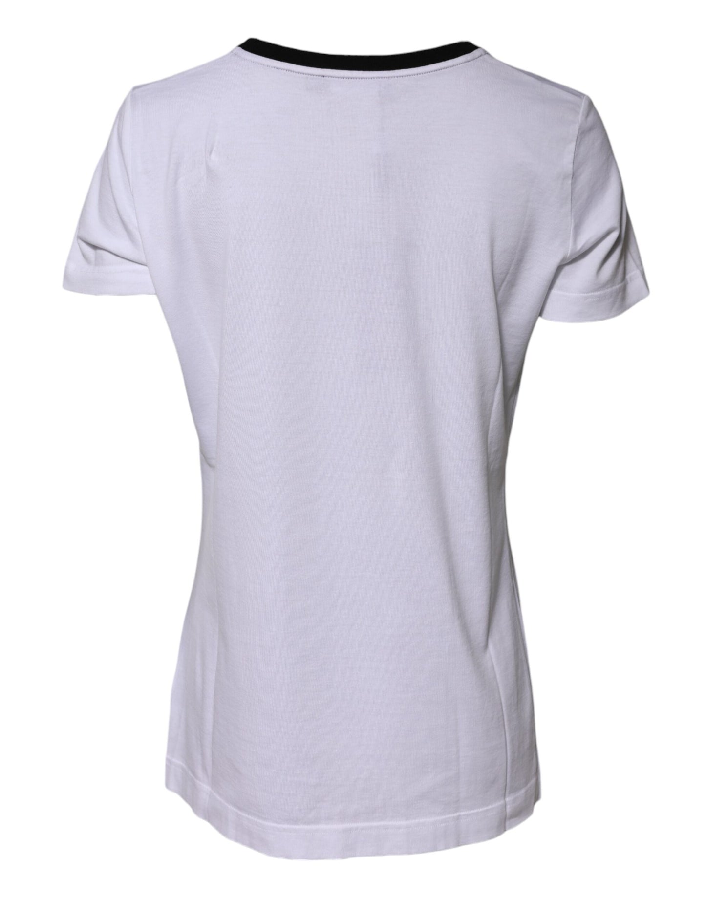 Dolce & Gabbana White Eleganza Cotton Crew Neck Tee T-shirt