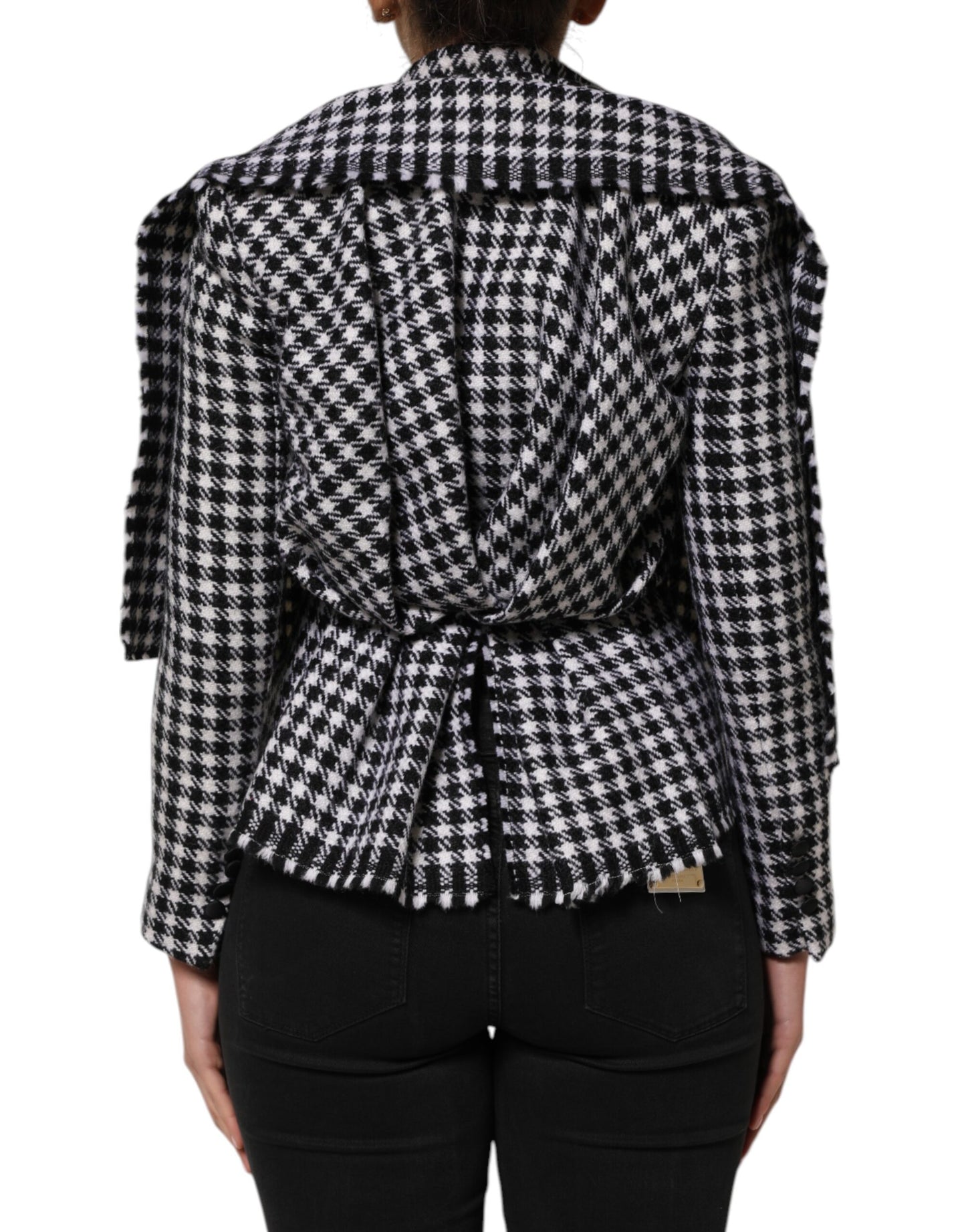 Dolce & Gabbana Multicolor Wool Monochrome Patterned Jacket