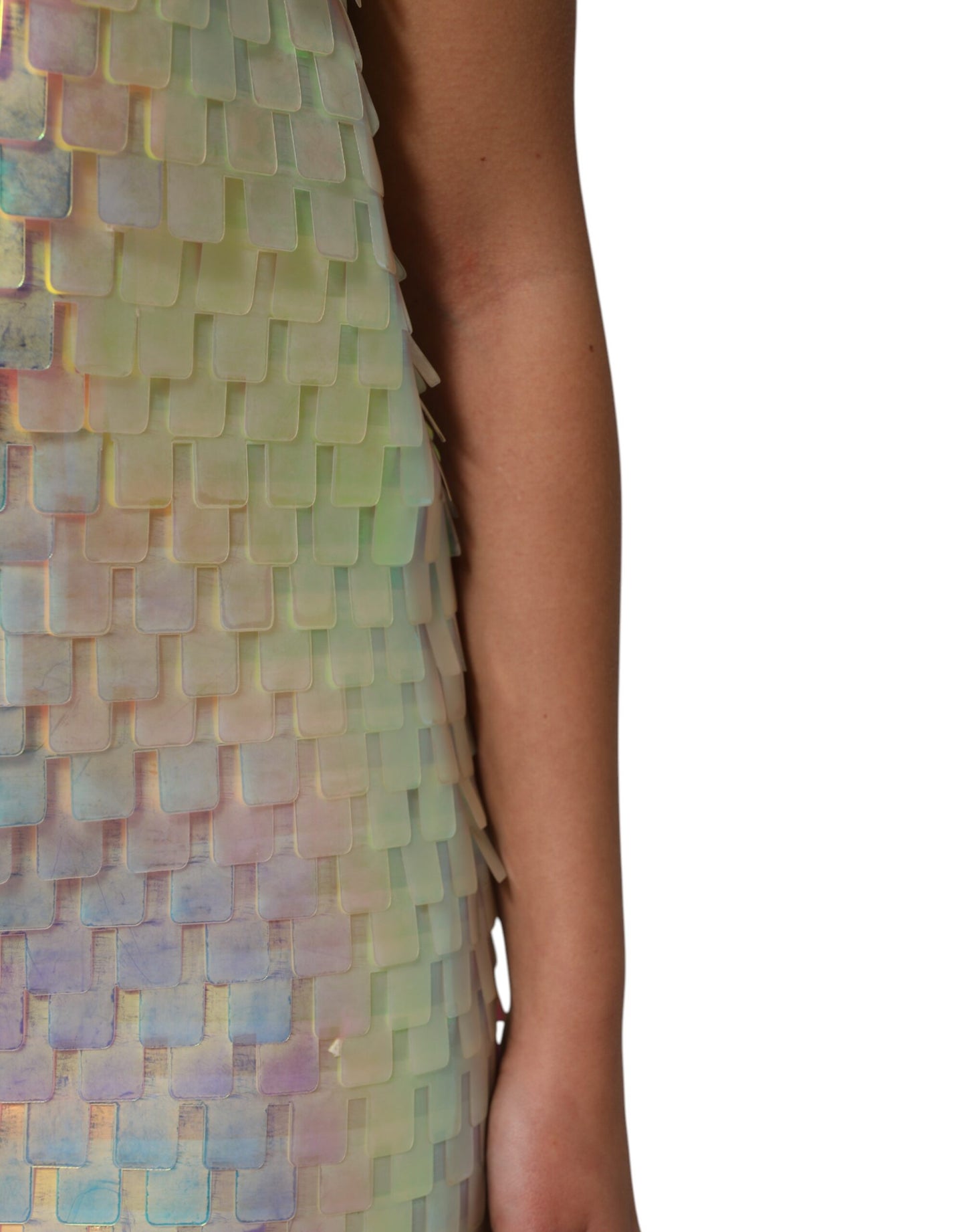 Dolce & Gabbana Multicolor Sequin Holographic Mini  Dress