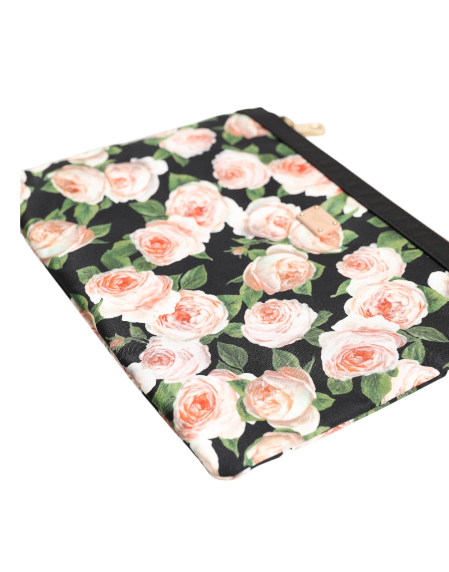 Dolce & Gabbana Multicolor Floral DG Plaque Clutch Women Pouch Borse Bag