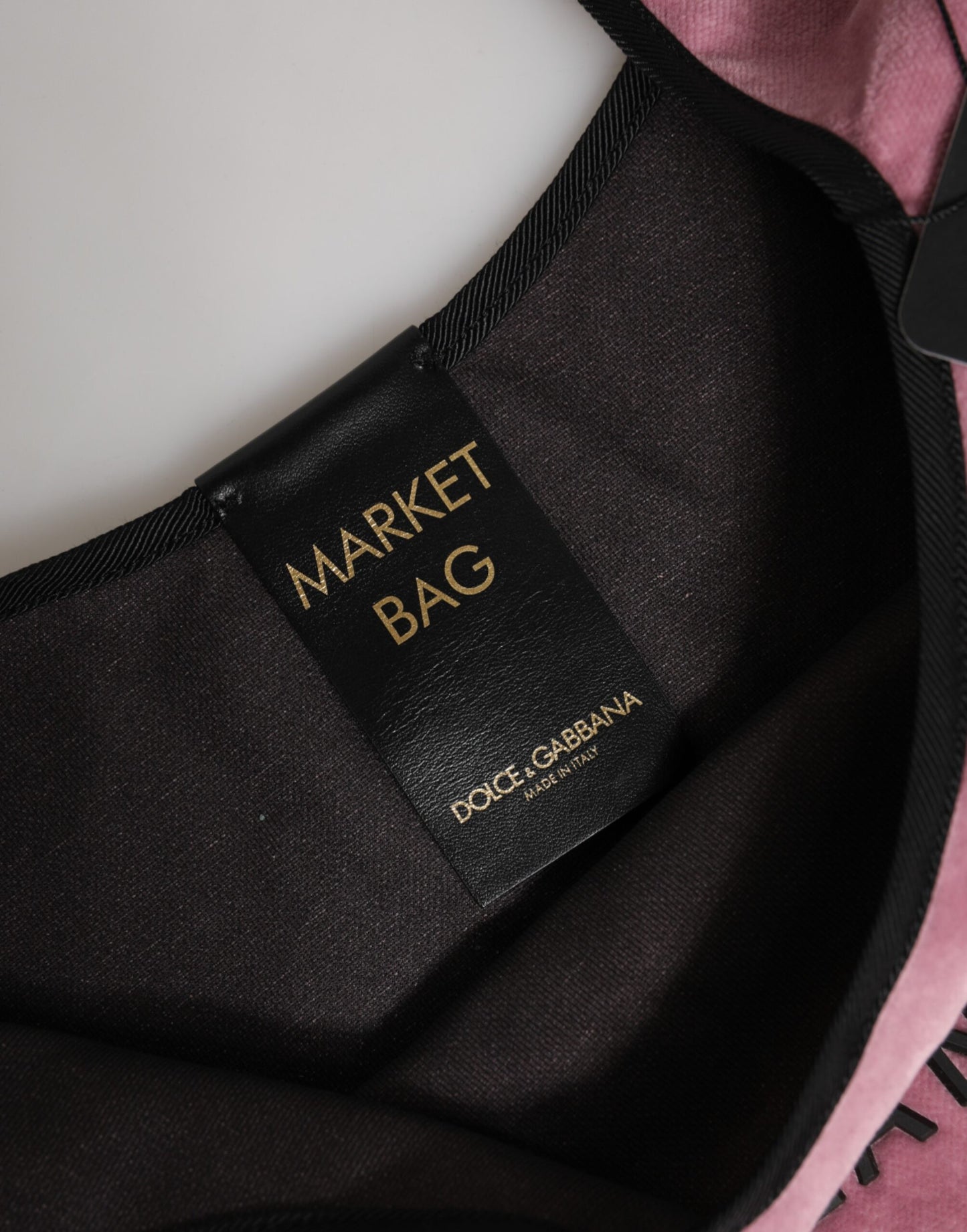 Dolce & Gabbana Pink Cotton Velvet DG MILANO Shoulder Shopping Borse Bag