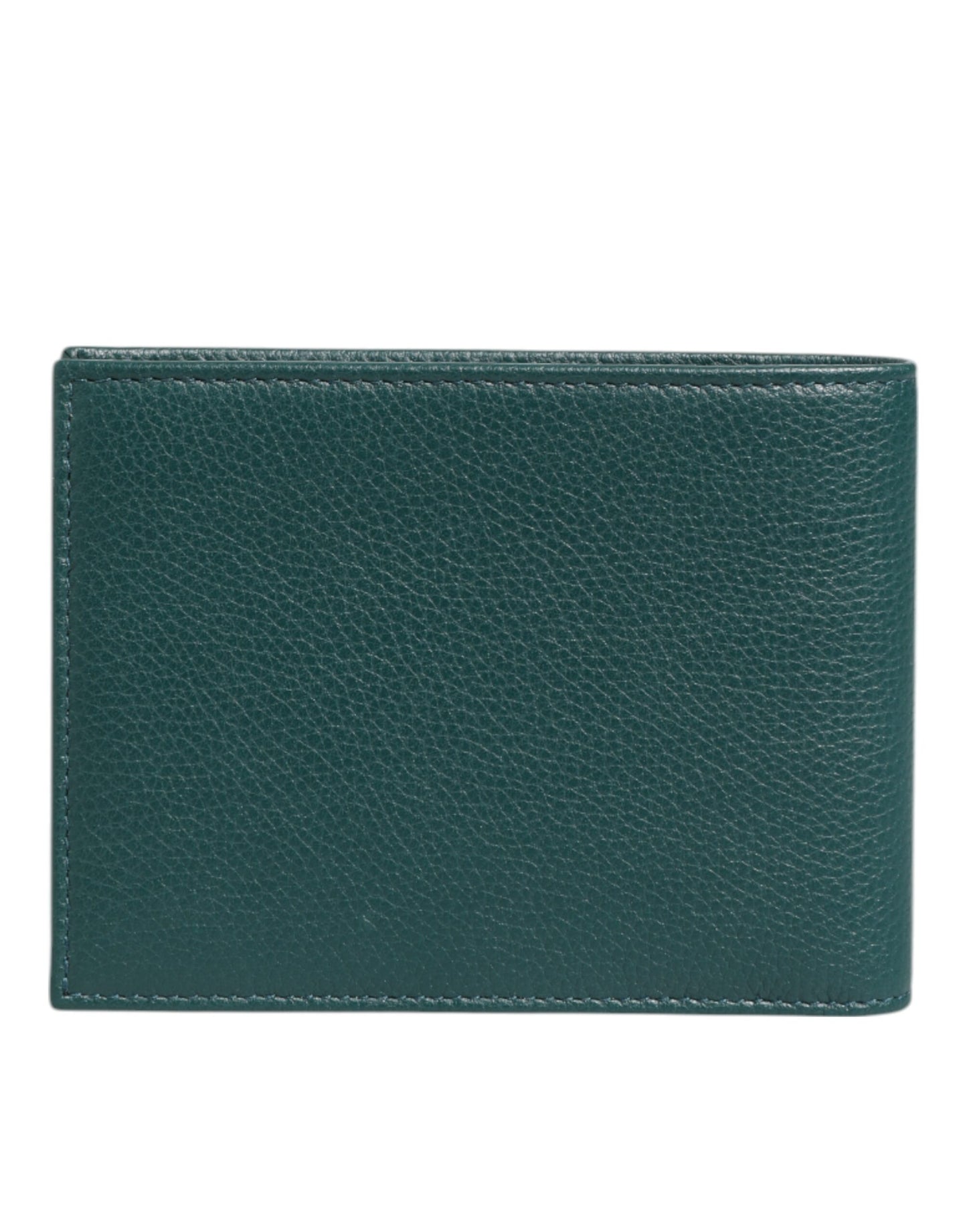 Dolce & Gabbana Green Leather DG Logo Engrave Men Bifold Card Holder Wallet