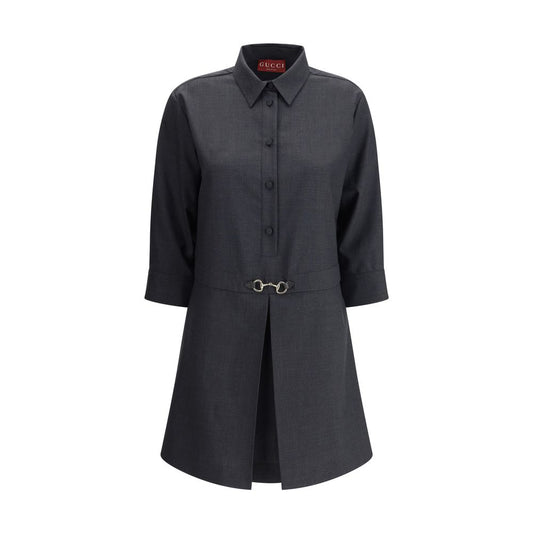 Gucci Gray Wool Casual Dress