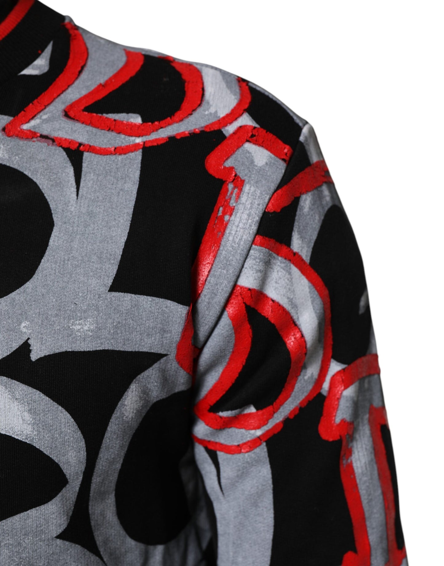 Dolce & Gabbana Multicolor Logo Monogram Crew Neck Sweater