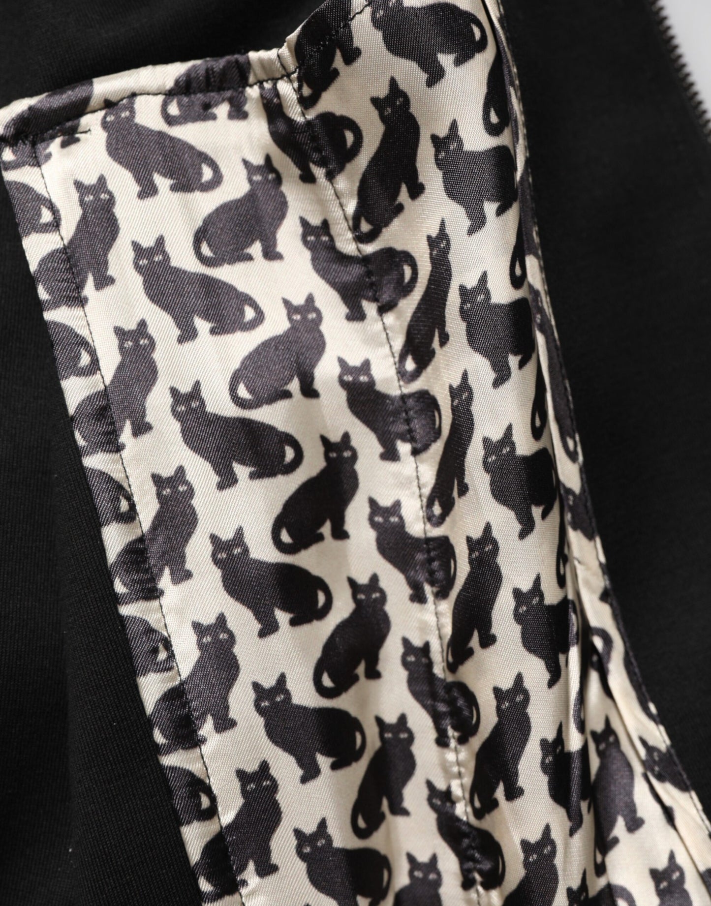 Dolce & Gabbana Black Cotton Logo Full Zip Men Bomber Jacket