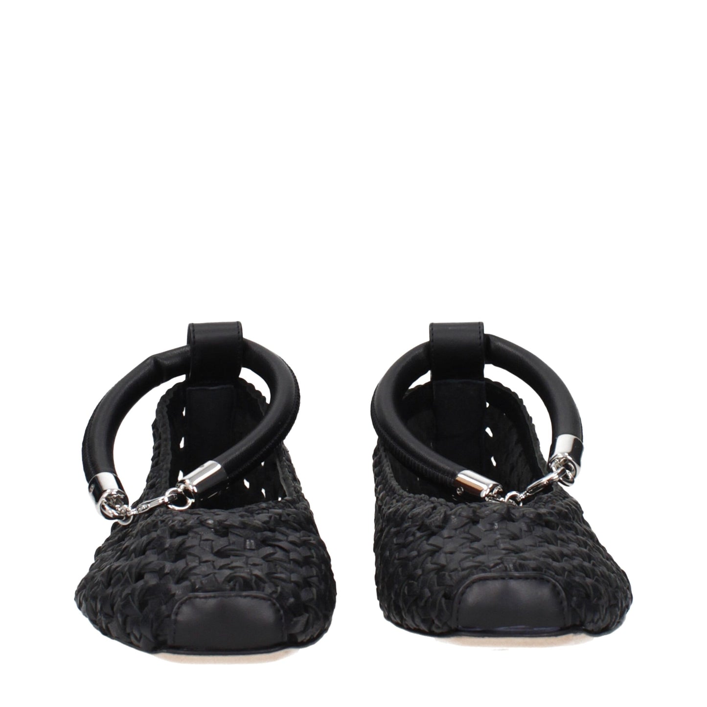 Max Mara Black Leather Ballet Flats