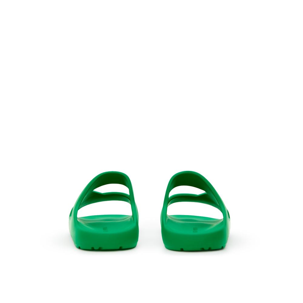 Bottega Veneta Green Cotton Slippers