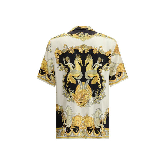 Versace Multicolor Silk Shortsleeve Shirt