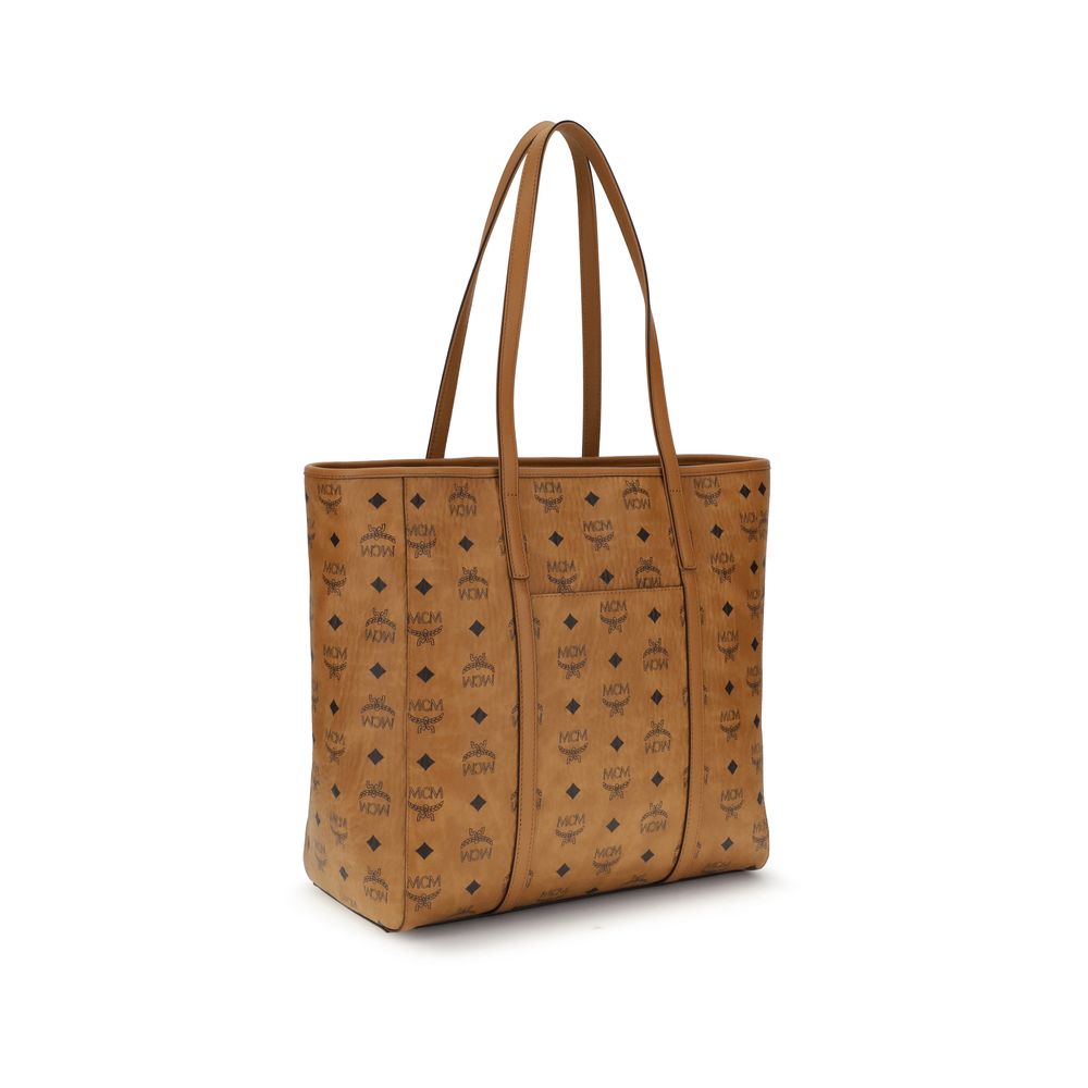 MCM Beige Fabric Handbag