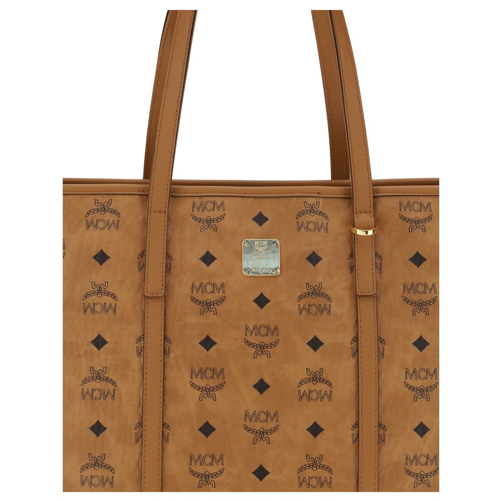 MCM Beige Fabric Handbag
