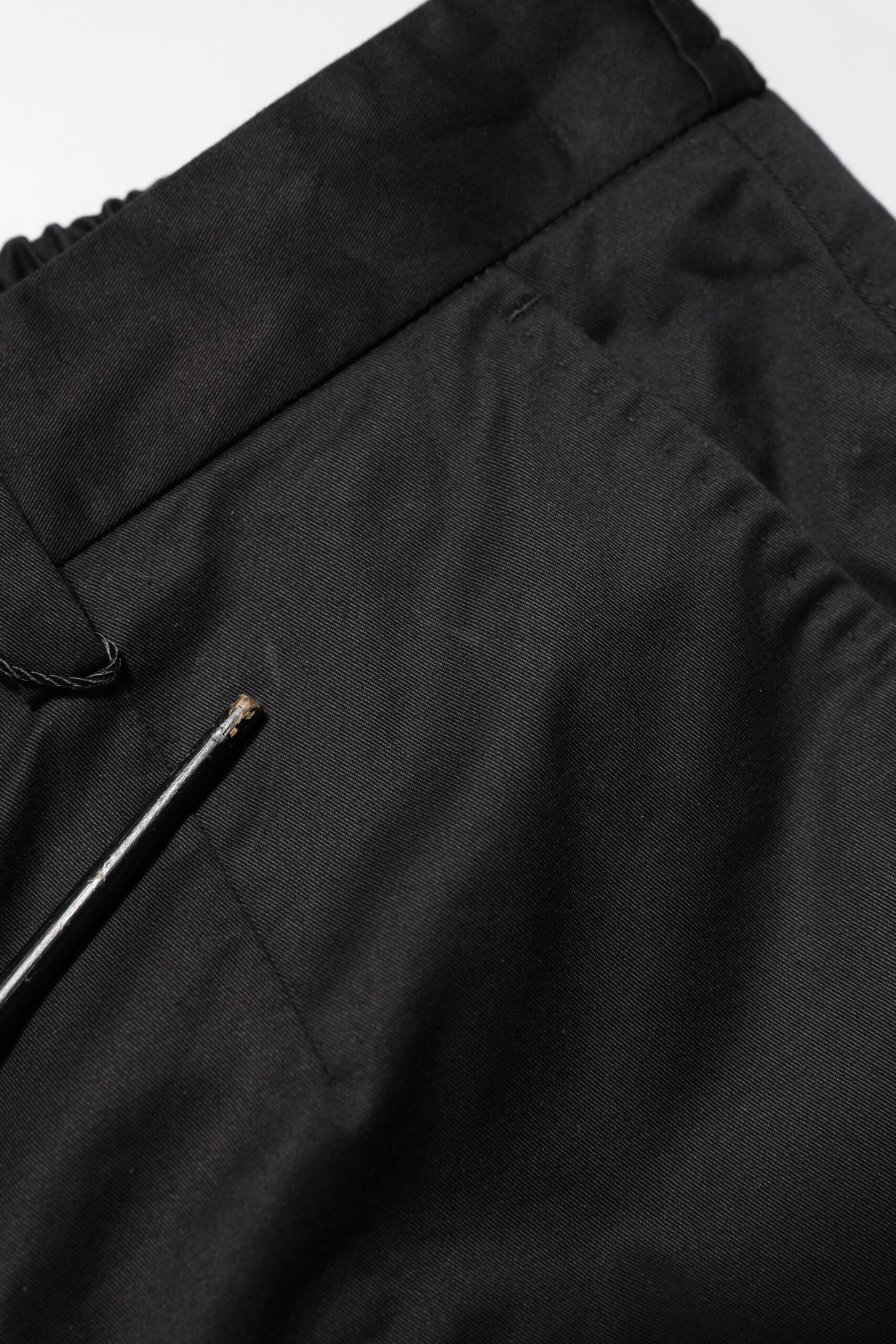 Dolce & Gabbana Black Cotton Tapered Men Formal Trousers Pants