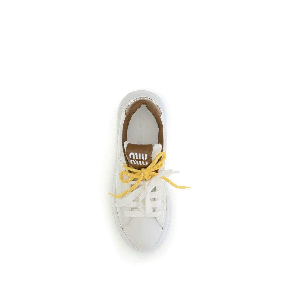 Miu Miu White Rubber Low Top Sneakers