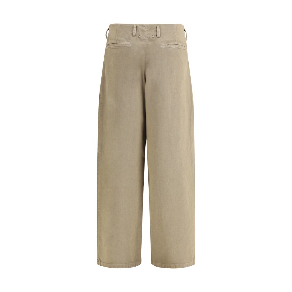 Golden Goose Bicolor Cotton Casual Pants