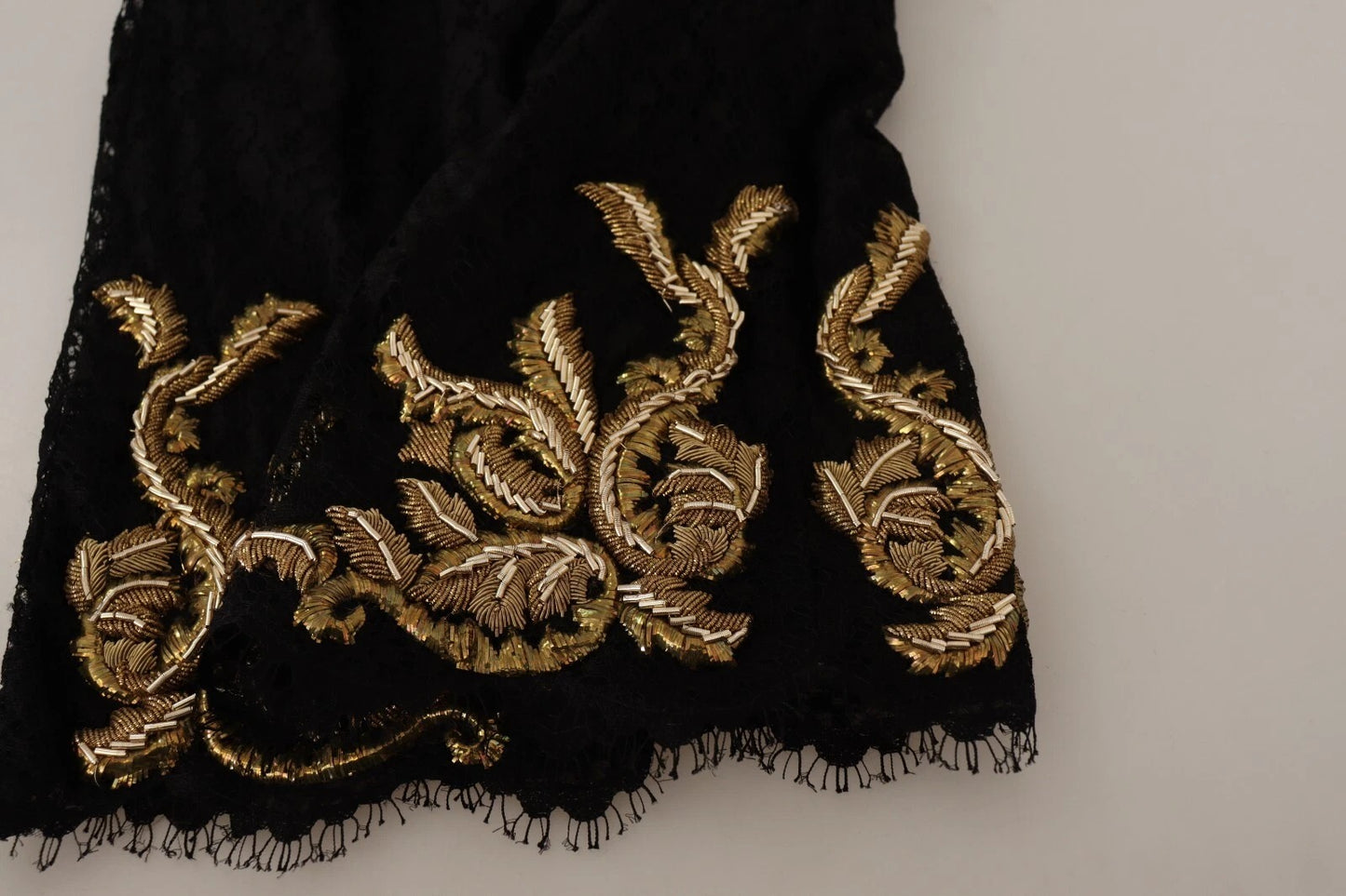 Dolce & Gabbana Black Lace Gold Baroque SPECIAL PIECE Shorts