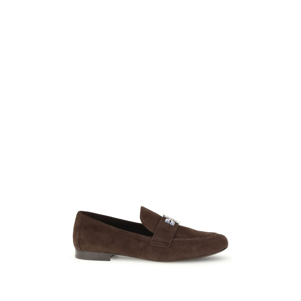 Tory Burch Brown Leather Slip-On Loafers