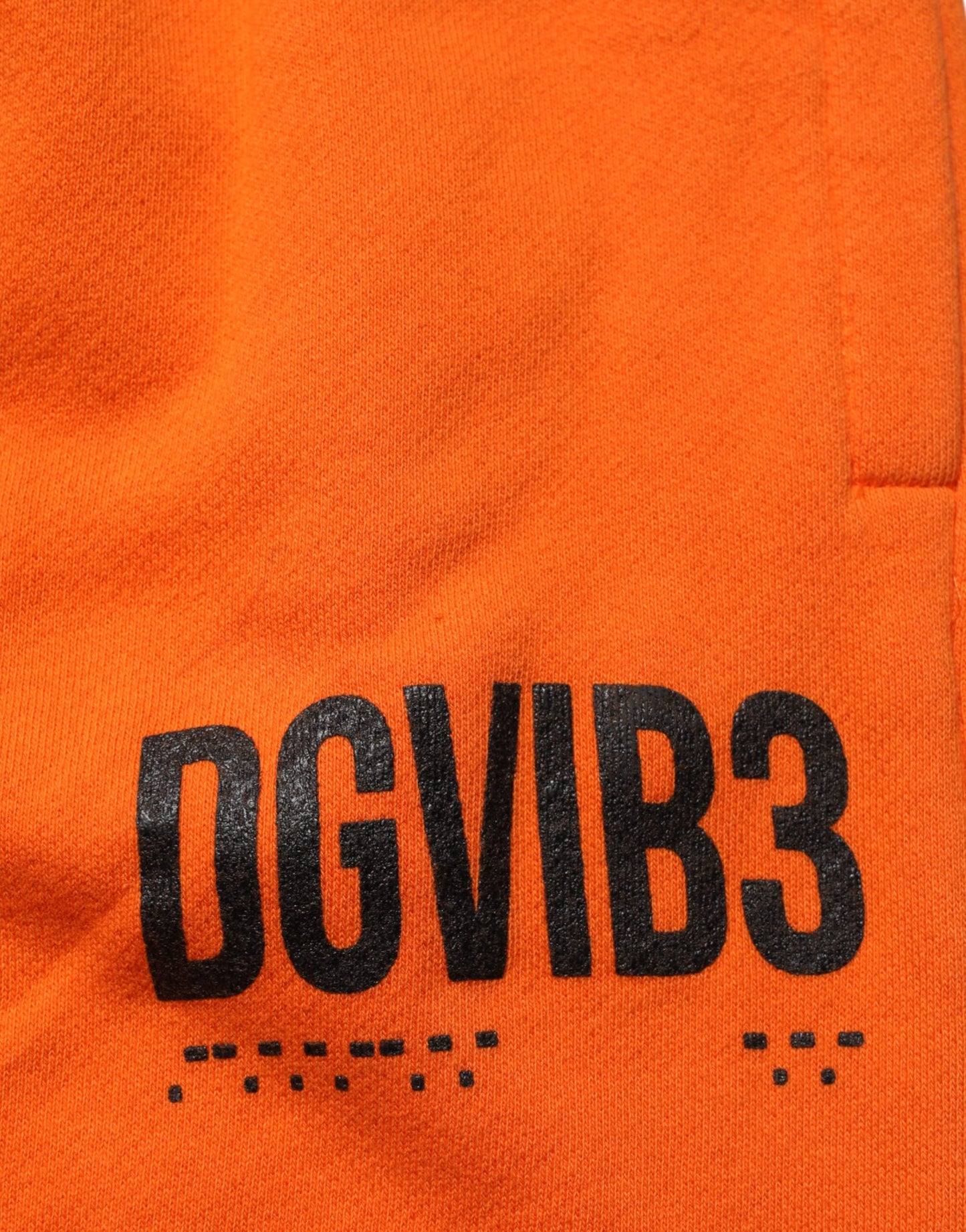 Dolce & Gabbana Orange Cotton DG VIB3 Logo Drawstring Sweatpants Pants