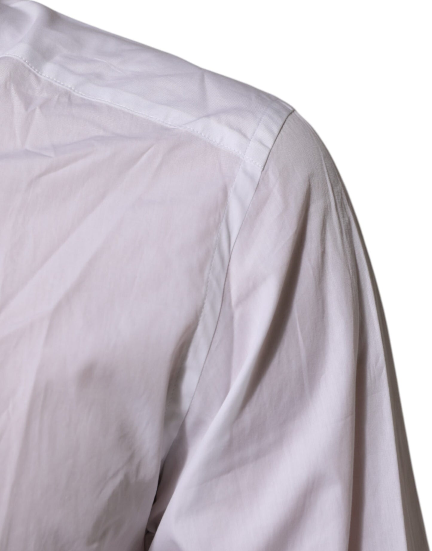 Dolce & Gabbana White Crown Collared GOLD Formal Dress  Shirt