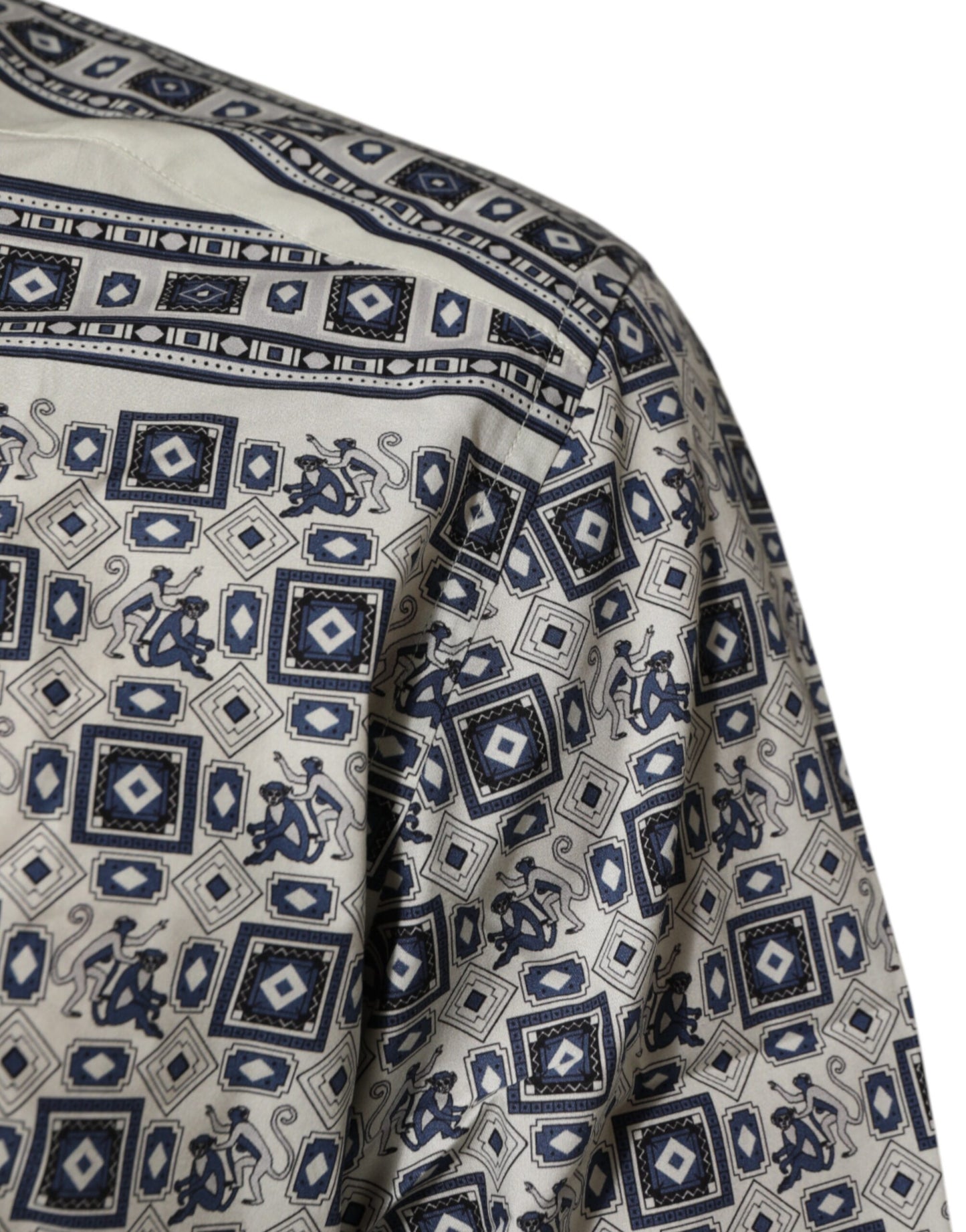 Dolce & Gabbana Multicolor Monkey Tie Print GOLD Dress Shirt