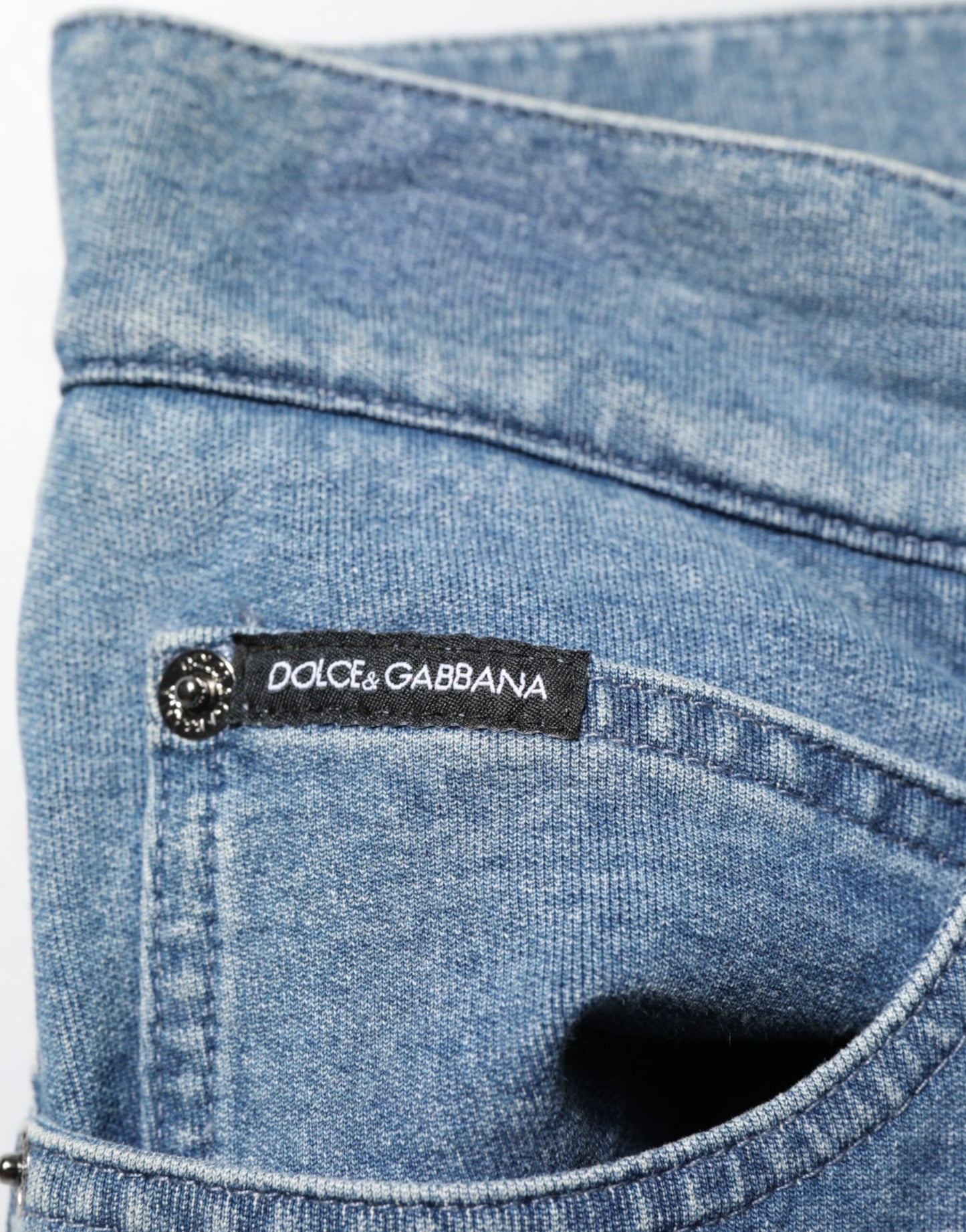 Dolce & Gabbana Blue Cotton Stretch Slim Fit Men Denim Jeans