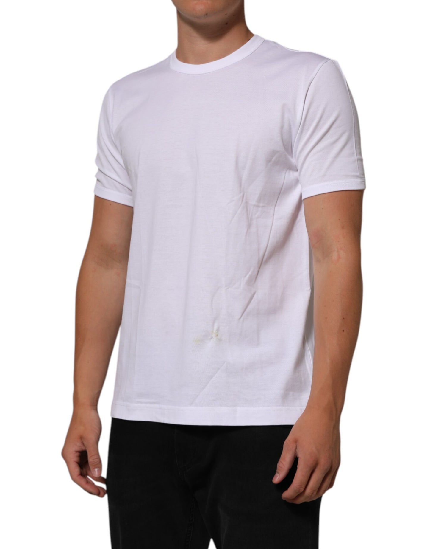 Dolce & Gabbana White Goodluck 2021 Cotton Crew Neck  T-shirt