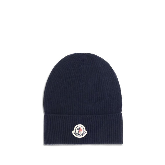 Moncler Blue Wool Beanie