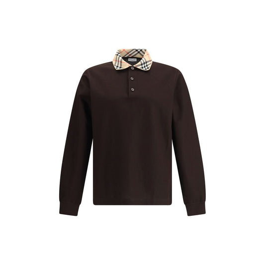 Burberry Brown Cotton Polo Shirt