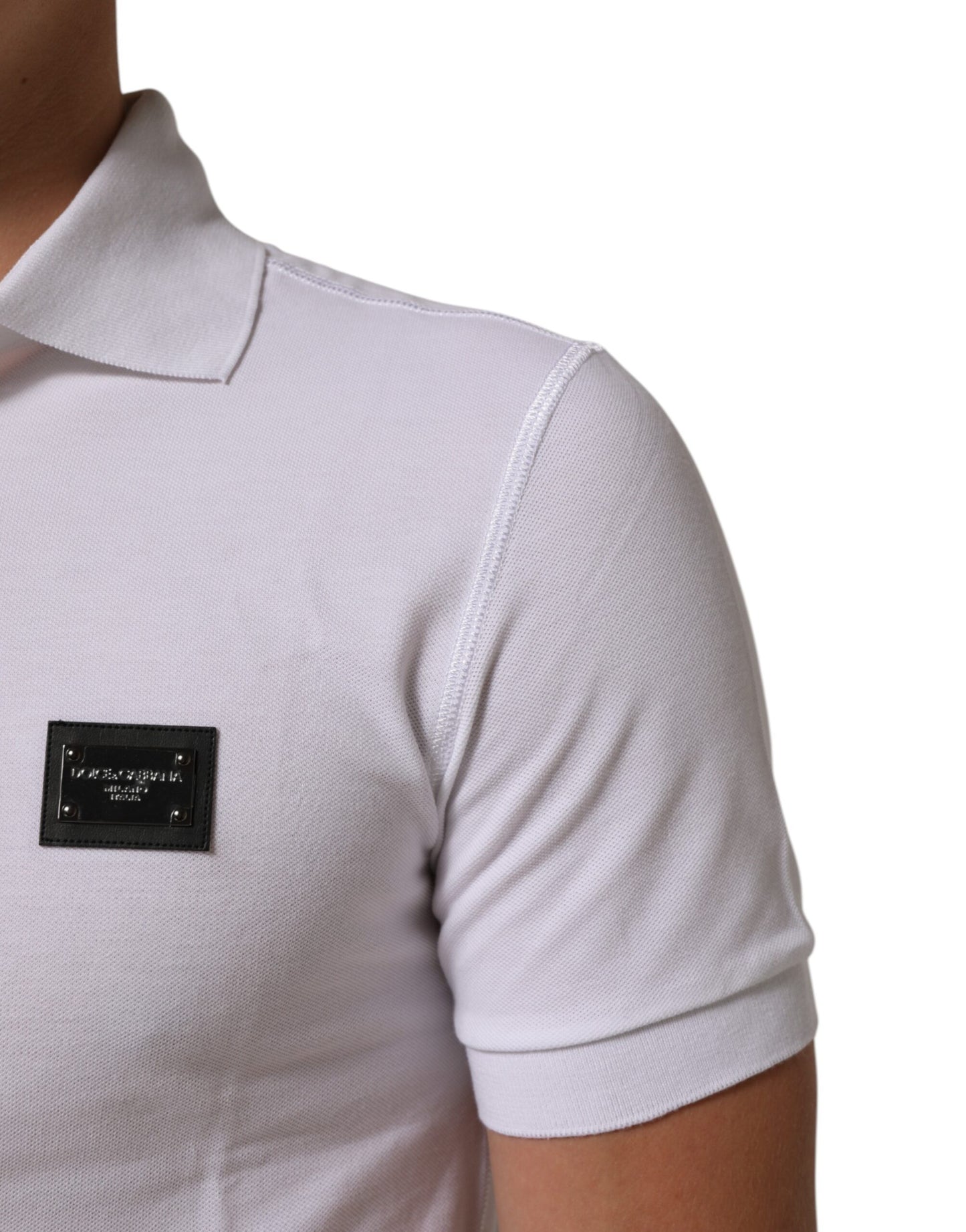 Dolce & Gabbana White Collared Short Sleeves Polo Men T-shirt