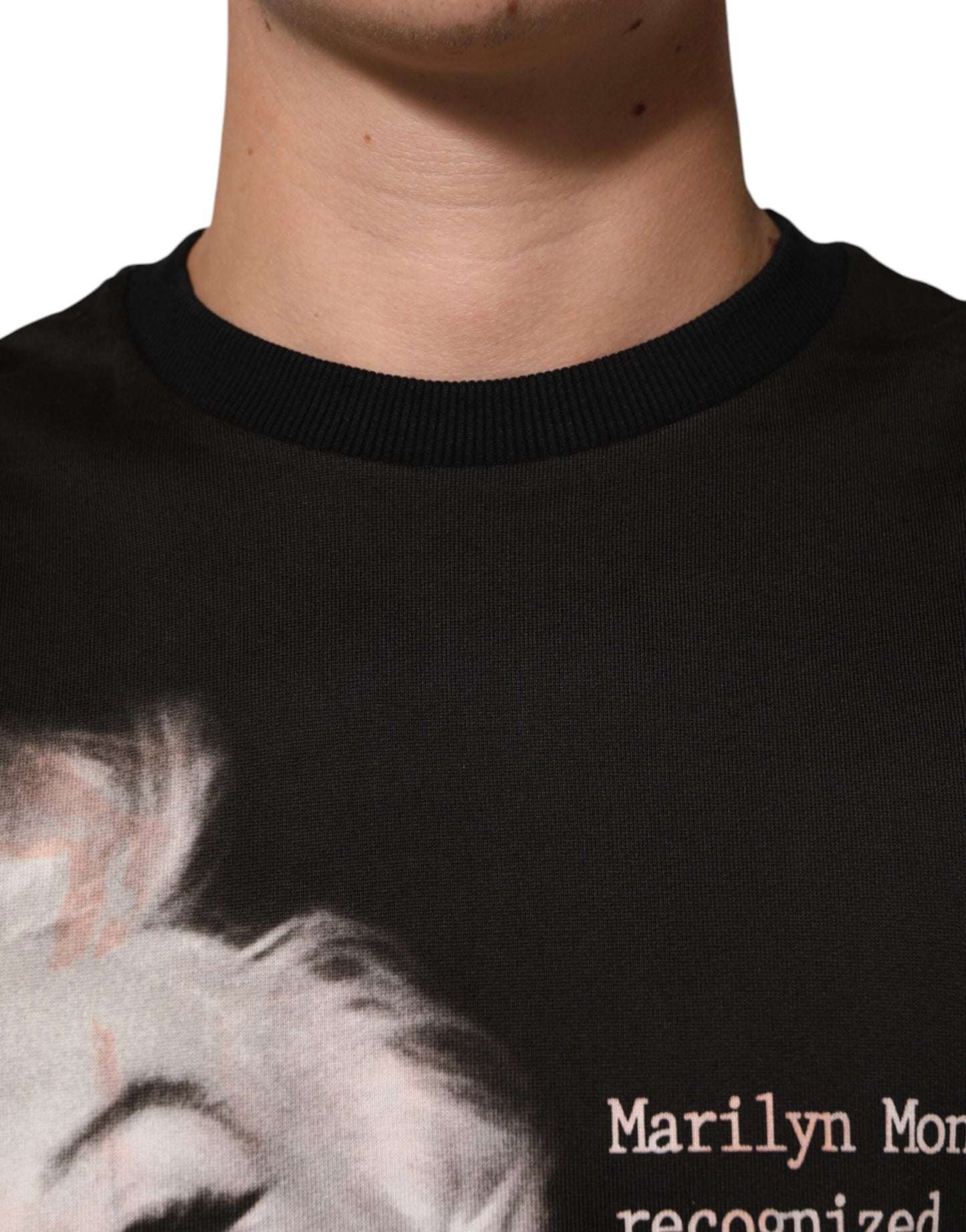 Dolce & Gabbana Black Marilyn Monroe Cotton Crew Neck T-shirt