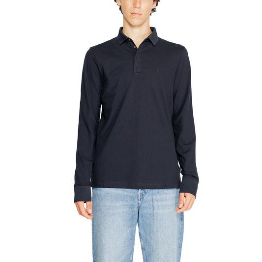Armani Exchange Blue Cotton Long Sleeve