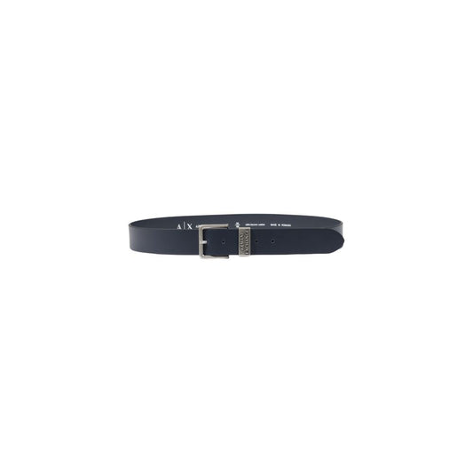 Armani Exchange Blue Leather Belt