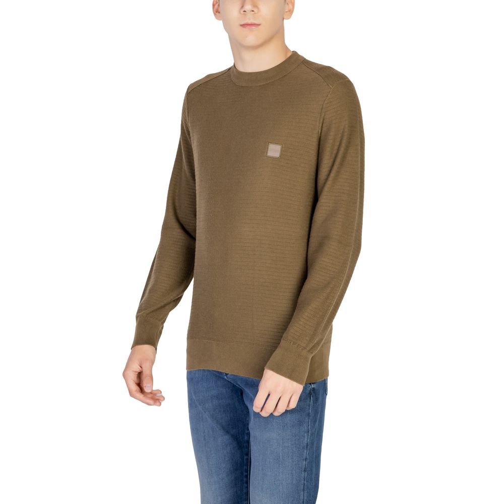 Hugo Boss Green Cotton Sweatshirt