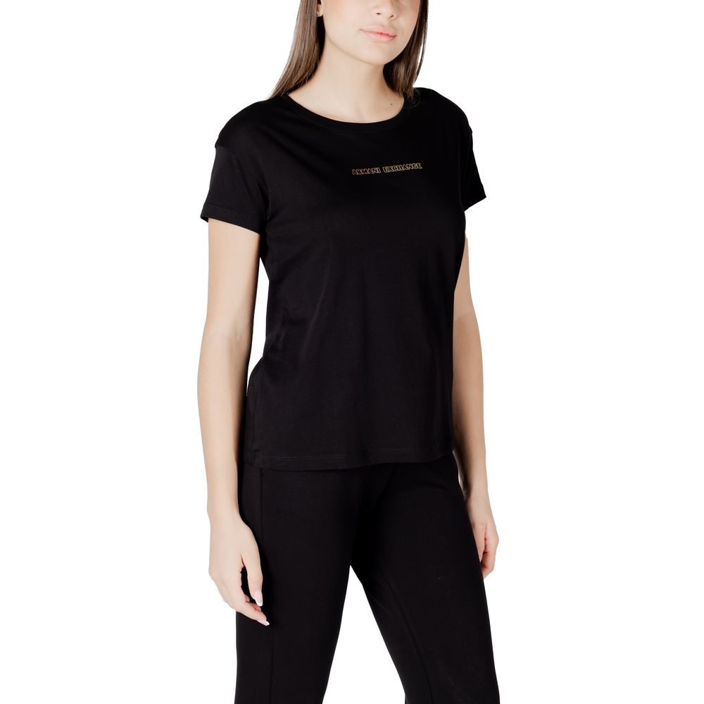 Armani Exchange Black Cotton T-Shirt