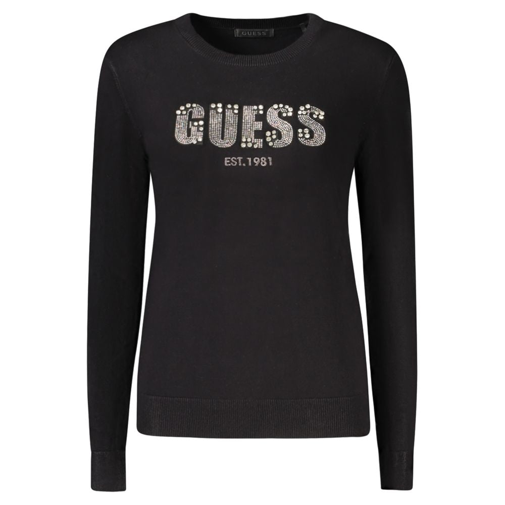 Guess Jeans Black Viscose Women Sweater