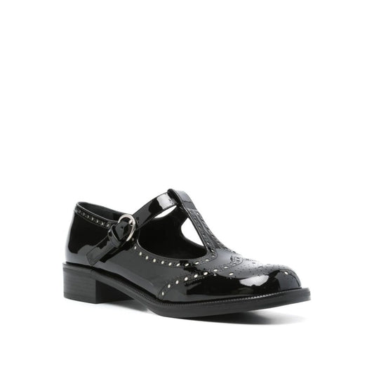 Miu Miu Black Calfskin Moccassin