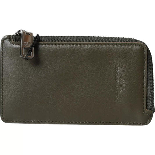 Dolce & Gabbana Multicolor Calfskin Leather Logo Card Holder Women Wallet