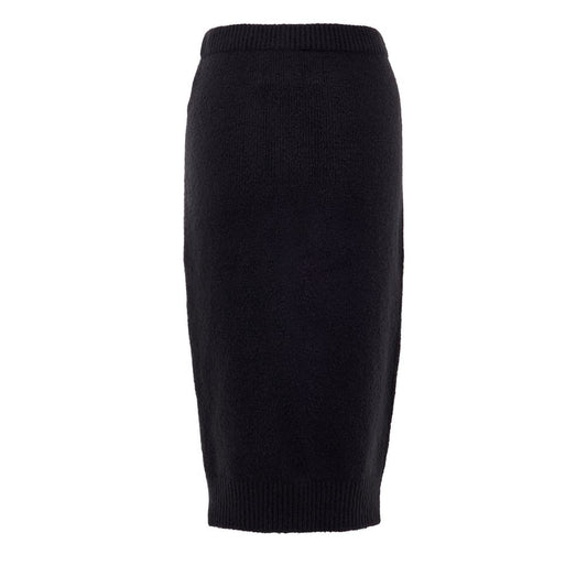 Tom Ford Black Cotton Midi Skirt