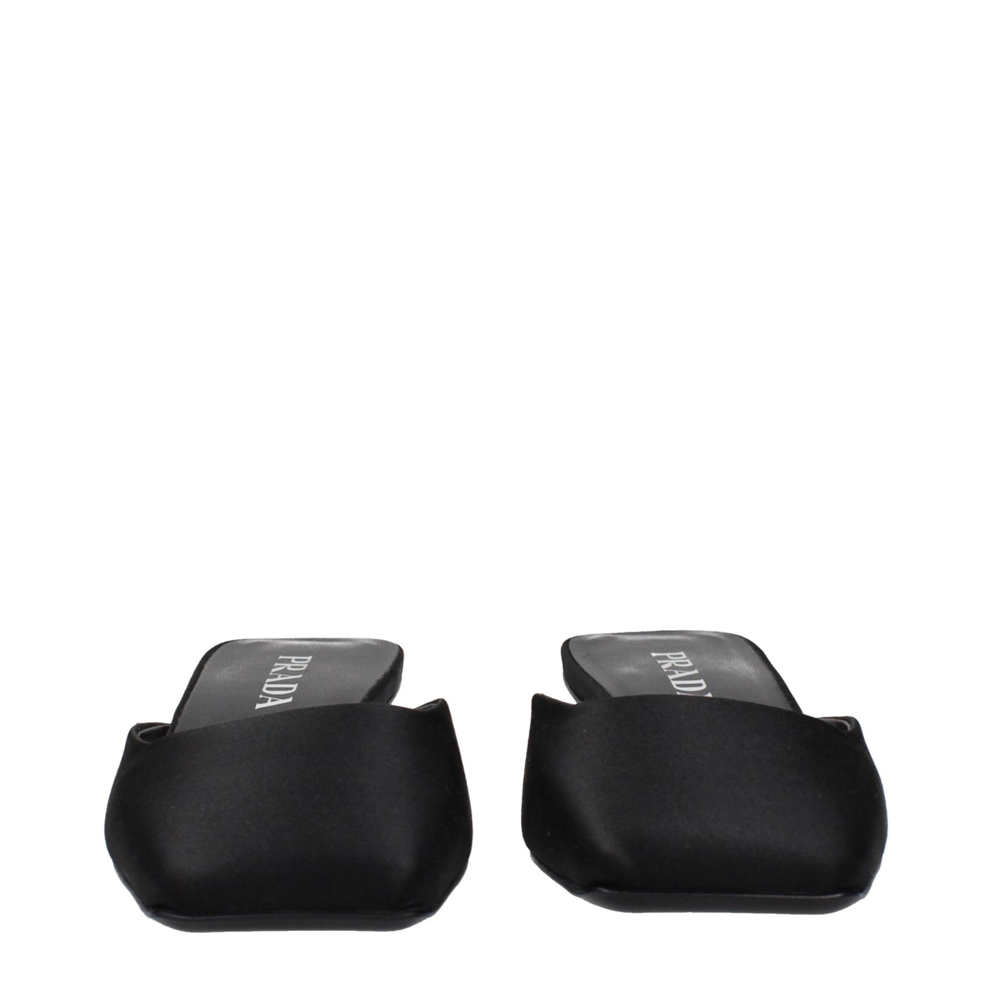 Prada Black Satin Sandals