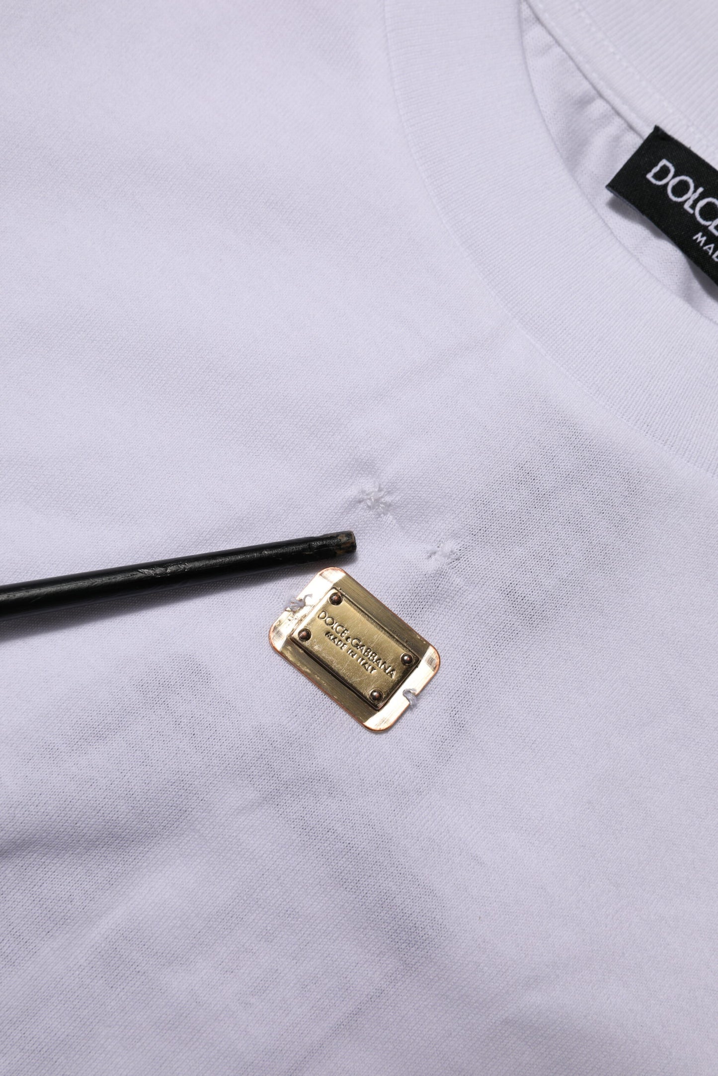 Dolce & Gabbana T-Shirt White Cotton Round Neck Short Sleeves I